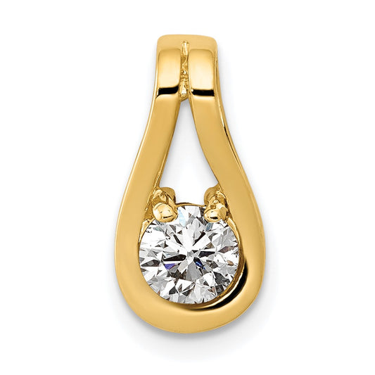 14k 4.7mm VS Diamond Teardrop Shape Slide Pendant