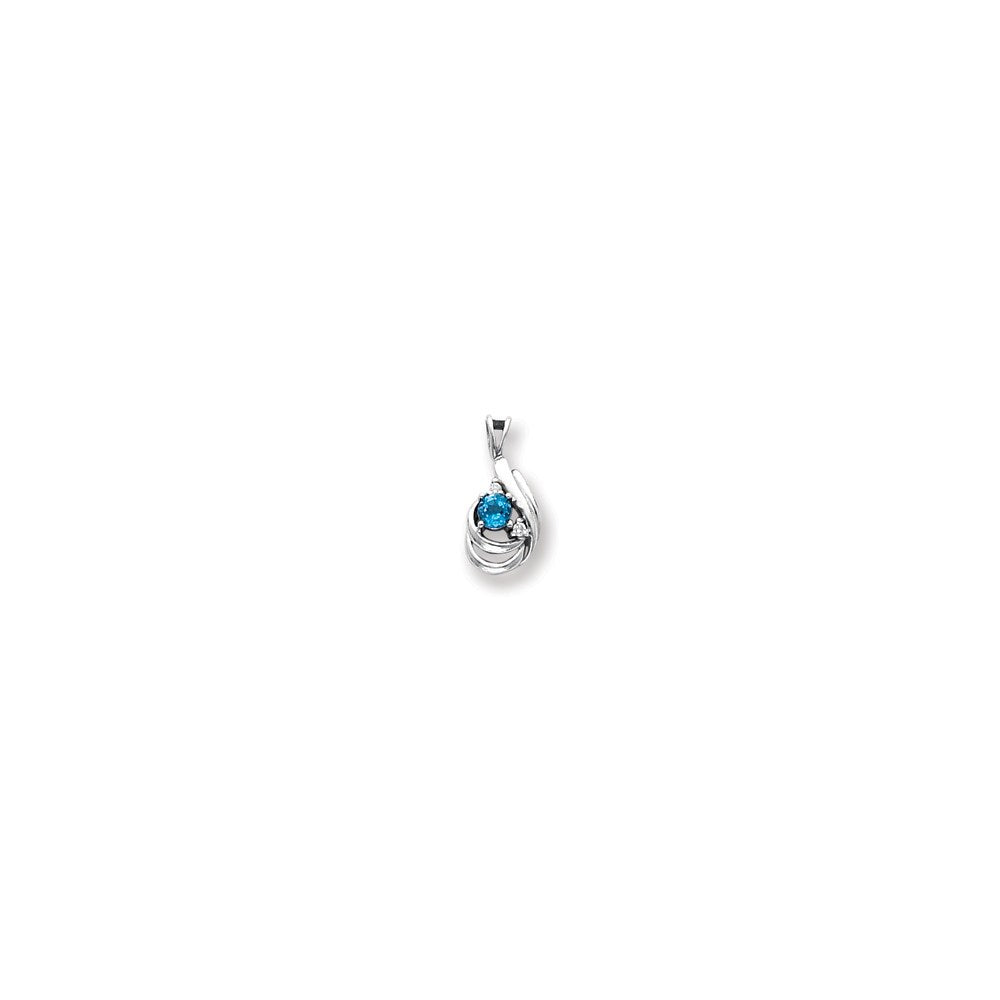 14k white gold 4mm pink sapphire a real diamond pendant xp1660sp a