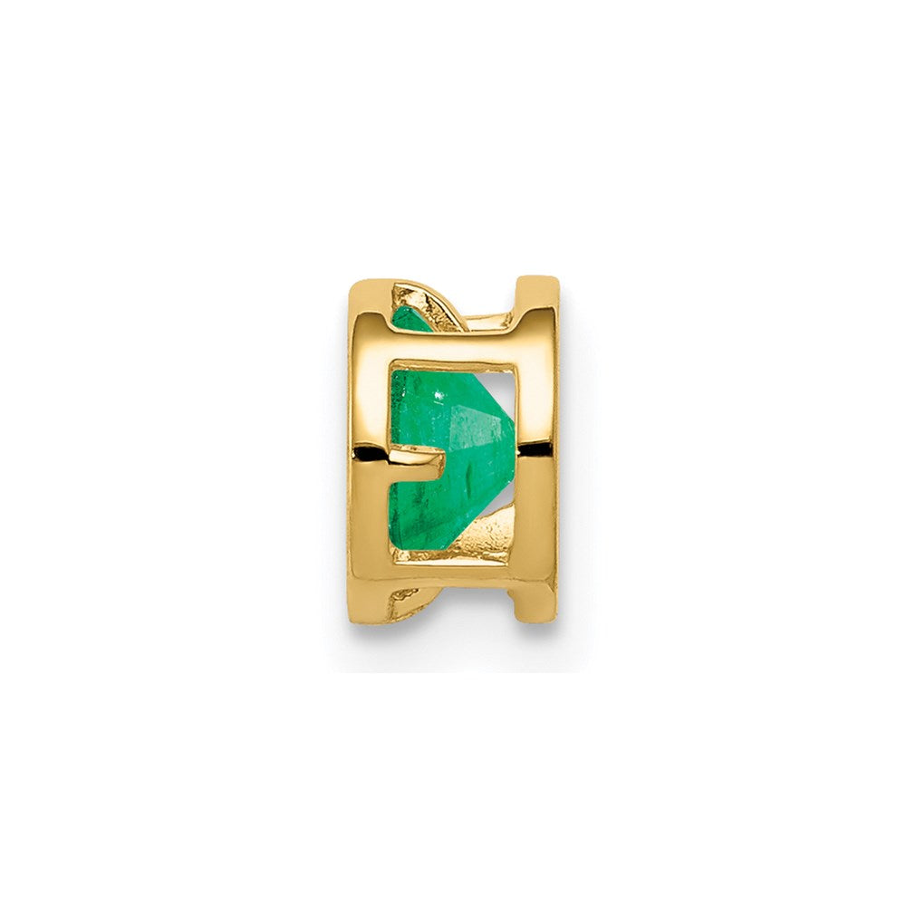 14k yellow gold 5mm emerald bezel pendant xp320e