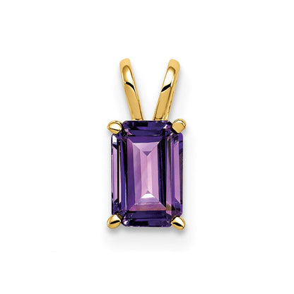 14k yellow gold amethyst pendant xp419am