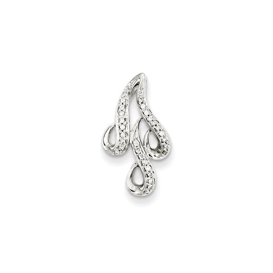 14k white gold 0 1ct real diamond swirls pendant xp4332aa