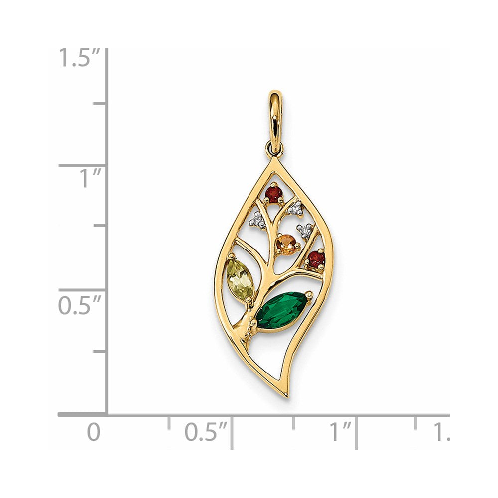 14k yellow gold cr emerald pe ci ga chrome diopside real diamond pendant xp5170cre aa
