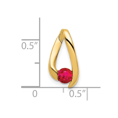 14k 4mm Ruby Pendant