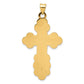14k Yellow Gold Eastern Orthodox Cross Pendant