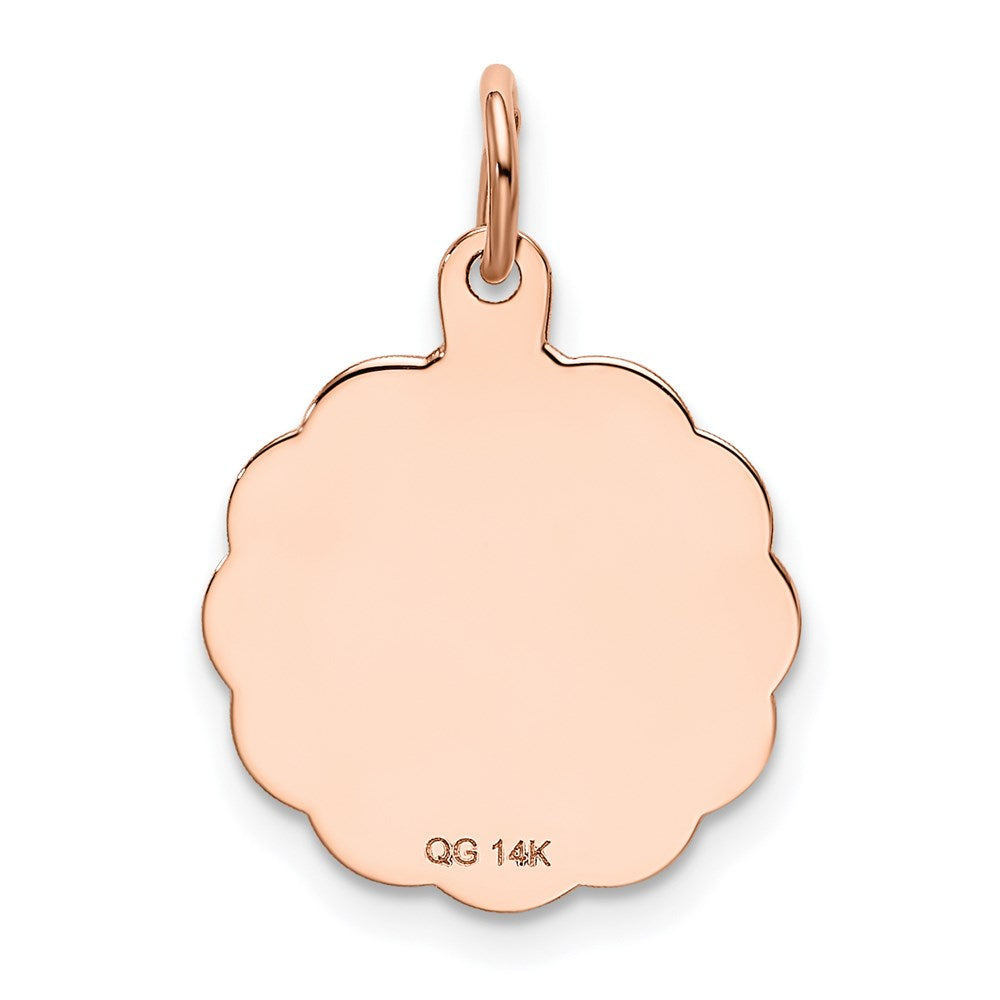 14k Rose Gold Saint Christopher Medal Charm