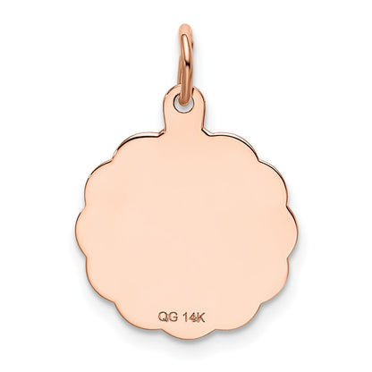 14k Rose Gold Saint Christopher Medal Charm