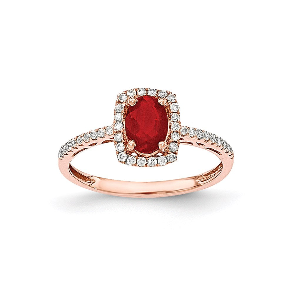 14k rose gold oval fire opal real diamond rectangle ring y12860op aa