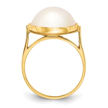 14k yellow gold 13 14mm saltwater cultured mabe pearl ring y13943pl