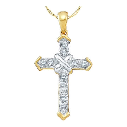 1/10CT-Diamond CROSS PENDANT