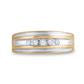 10k Yellow Gold Round Diamond 5-stone Wedding Band Ring 1/4 Cttw