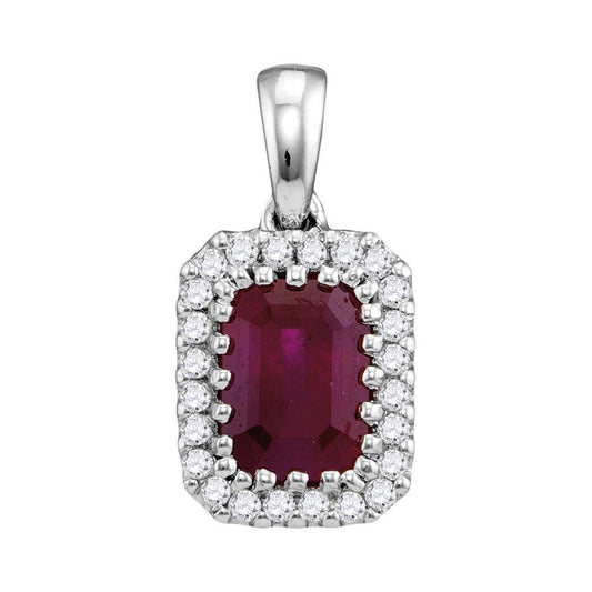 1/8CTW-Diamond 1 (MIN)CT RUBY PENDANT