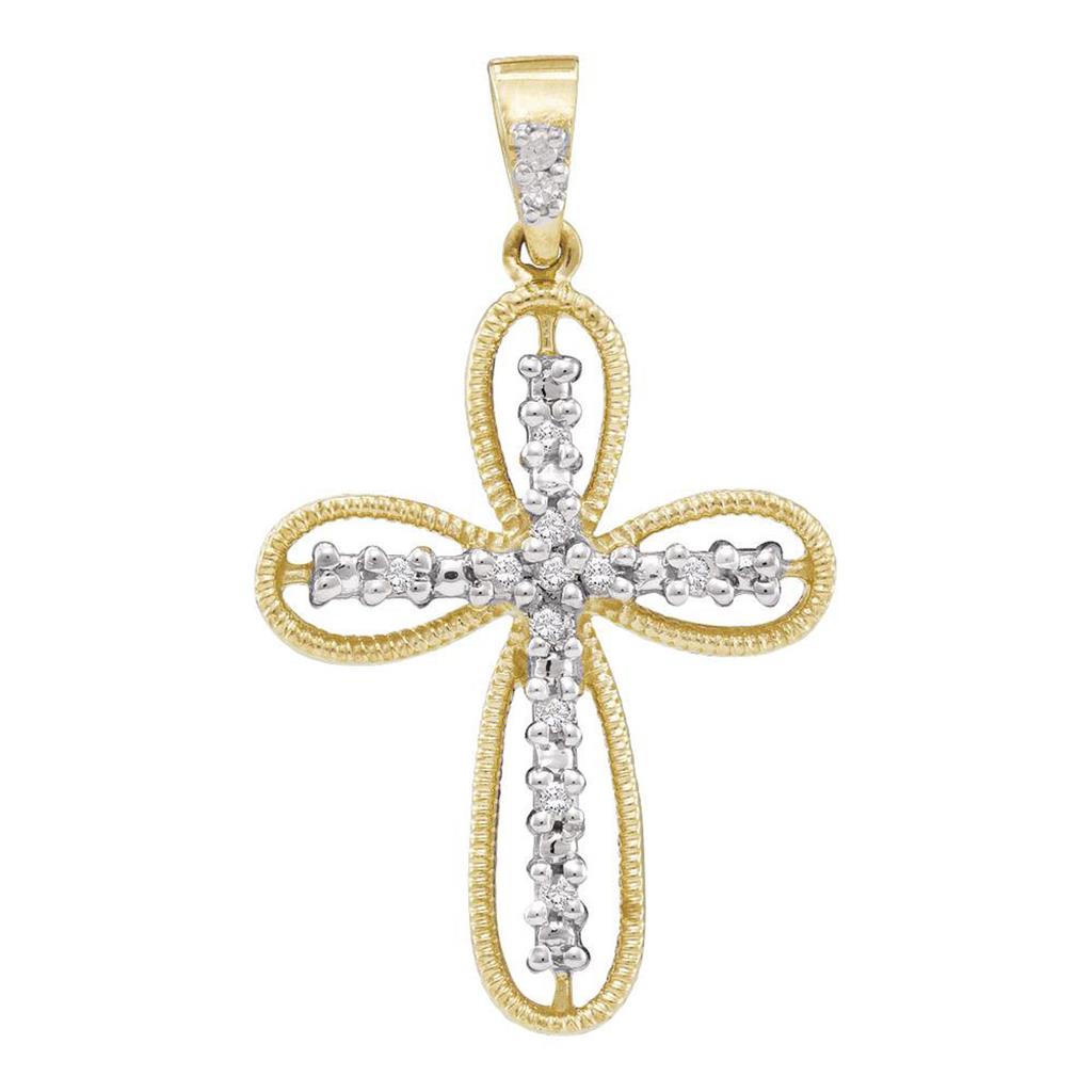 1/10CT-Diamond CROSS PENDANT