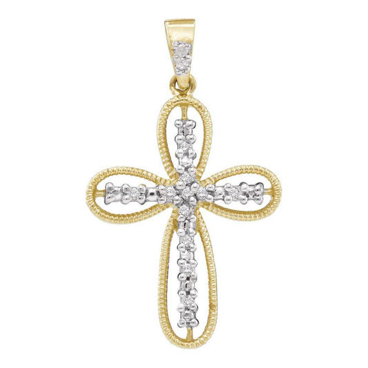 1/10CT-Diamond CROSS PENDANT