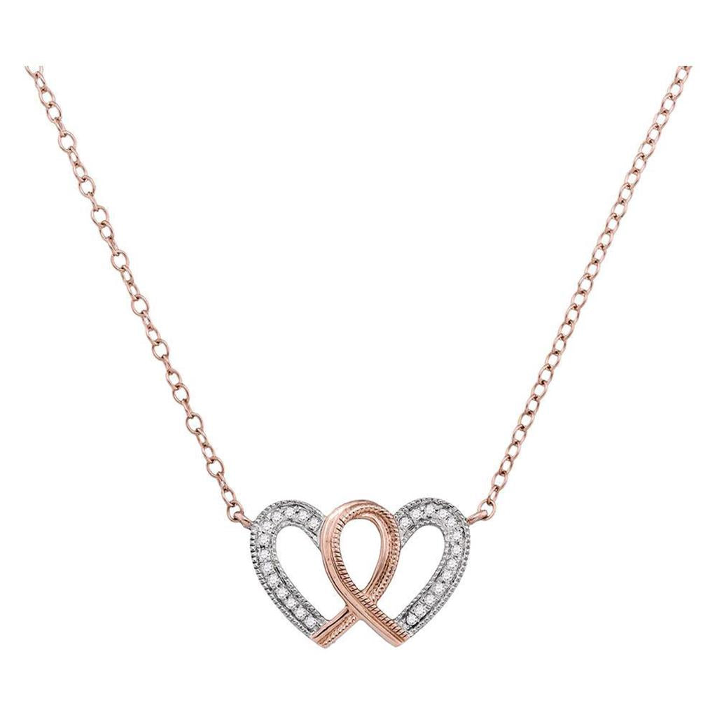 1/10CTW-Diamond HEART NECKLACE