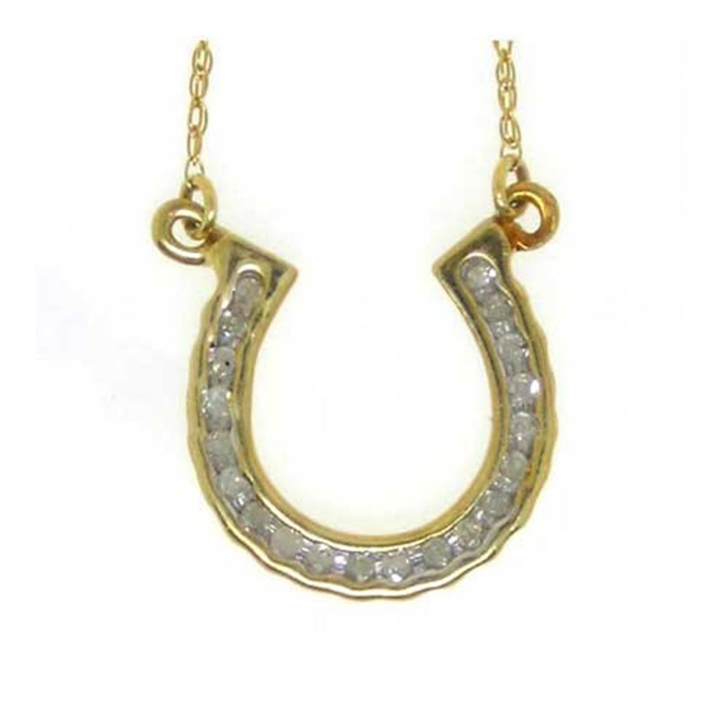 1/10CT-Diamond HORSESHOE NECKLACE