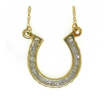 1/10CT-Diamond HORSESHOE NECKLACE