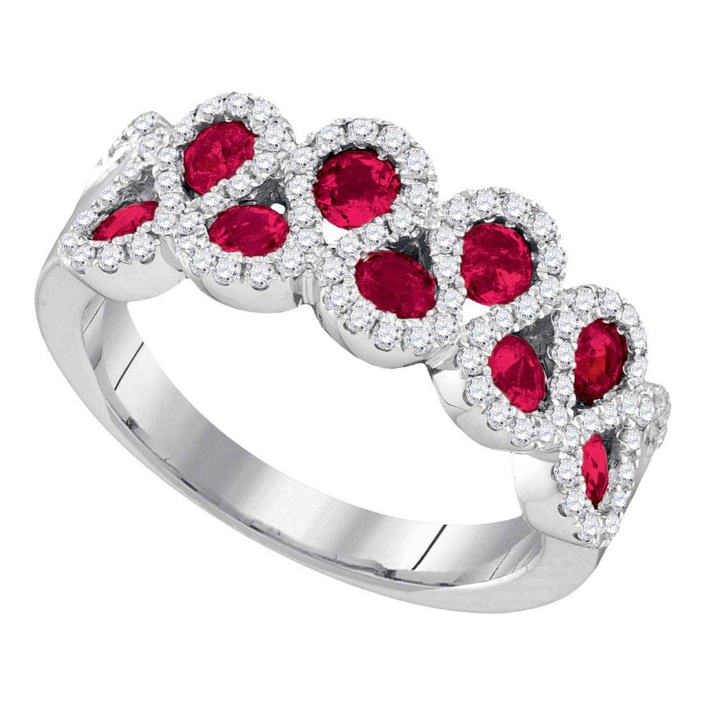 3/8CTW-Diamond 7/8(MIN)CT RUBY BAND