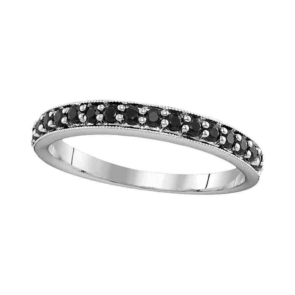 1/2CTW-DA BLACK SAPPHIRE BAND