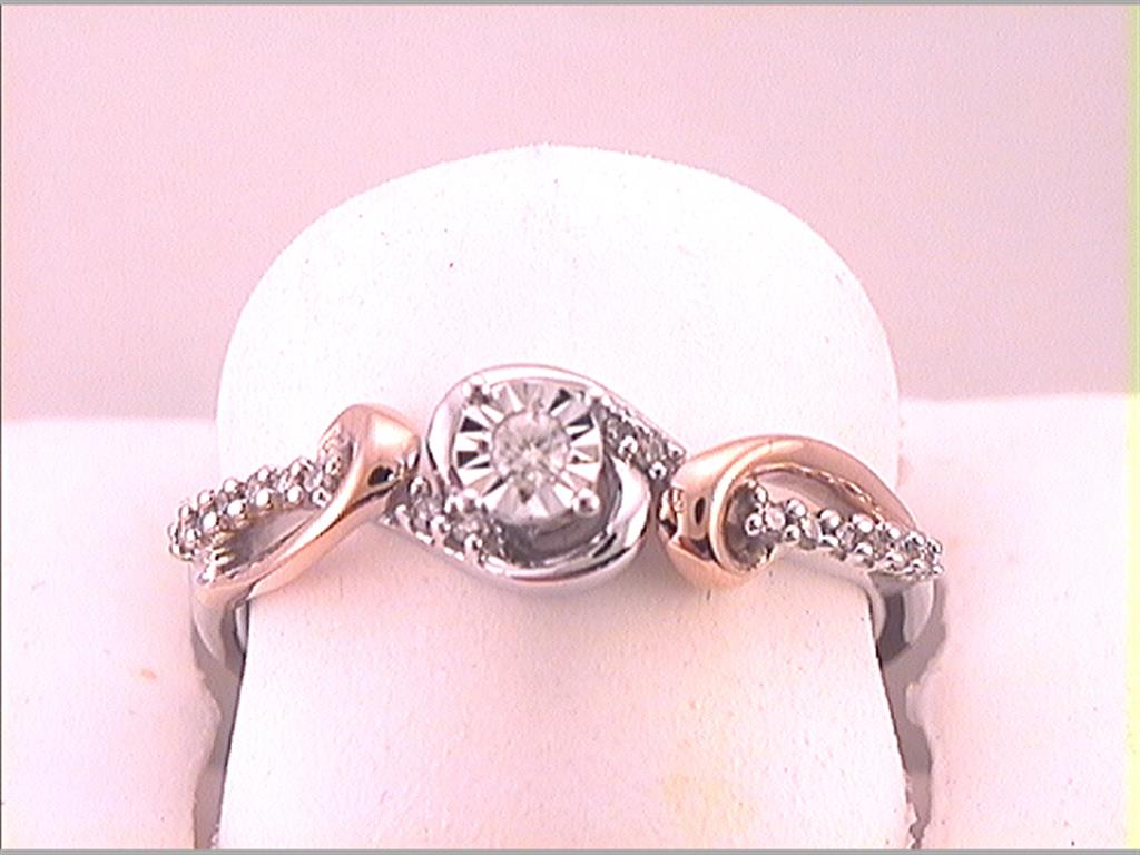 14k White Gold Round Diamond Solitaire Bridal Engagement Ring 1/8 Cttw