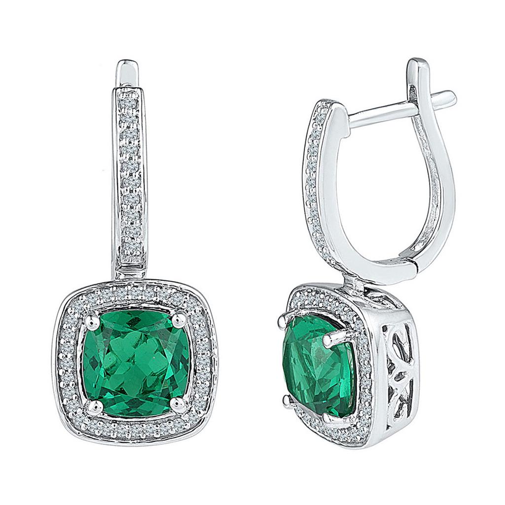 1/5CTW-Diamond 5 CT-LEM GEMSTONE LAB CREATED  EARRING