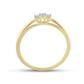 10k Yellow Gold Round Diamond 3-stone Bridal Engagement Ring 1/20 Cttw