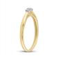 10k Yellow Gold Round Diamond 3-stone Bridal Engagement Ring 1/20 Cttw