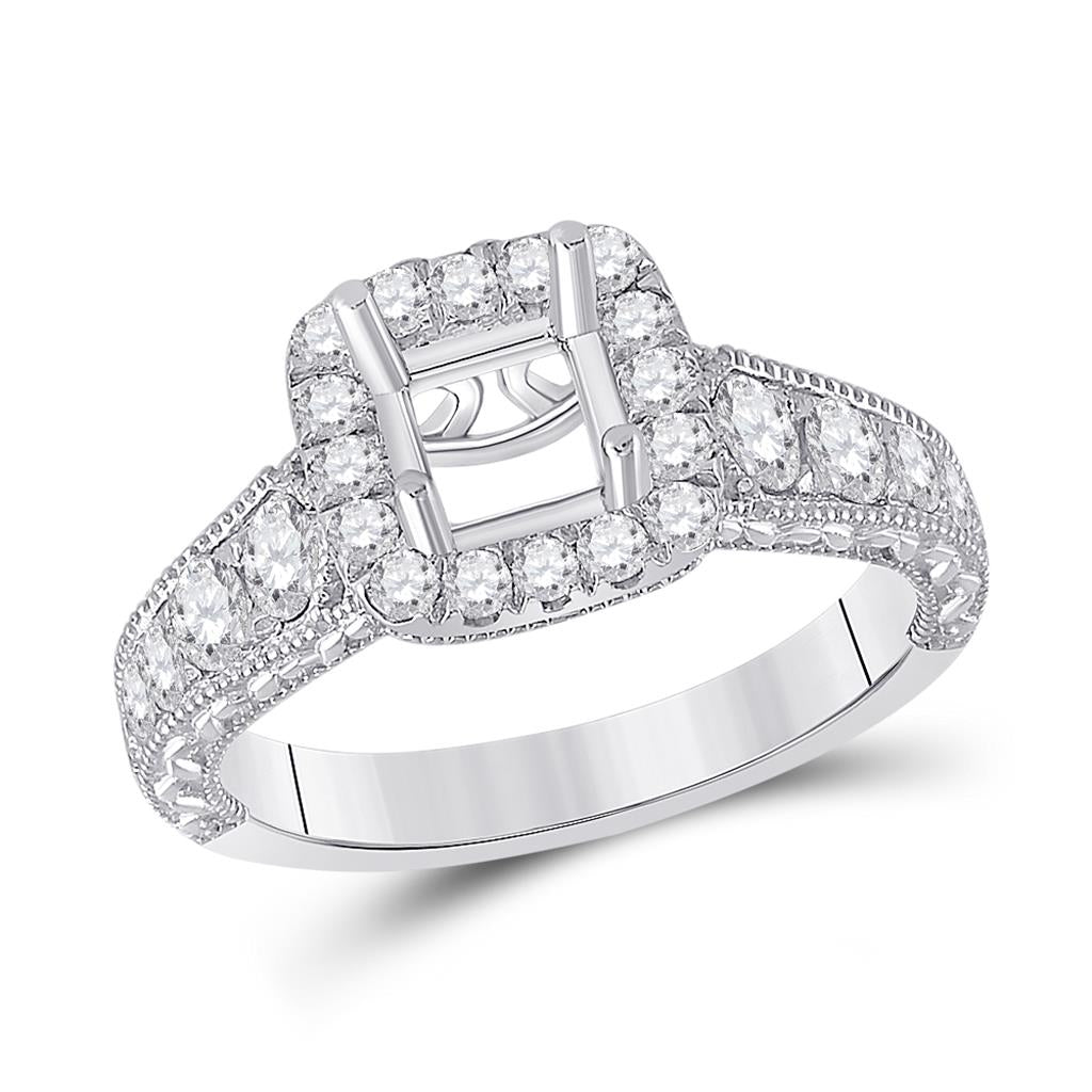 7/8CTW-Diamond SM  1/20CT SAPPHIRE  BRIDAL RING