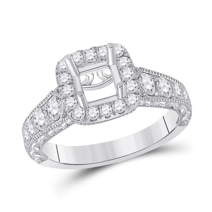 7/8CTW-Diamond SM  1/20CT SAPPHIRE  BRIDAL RING