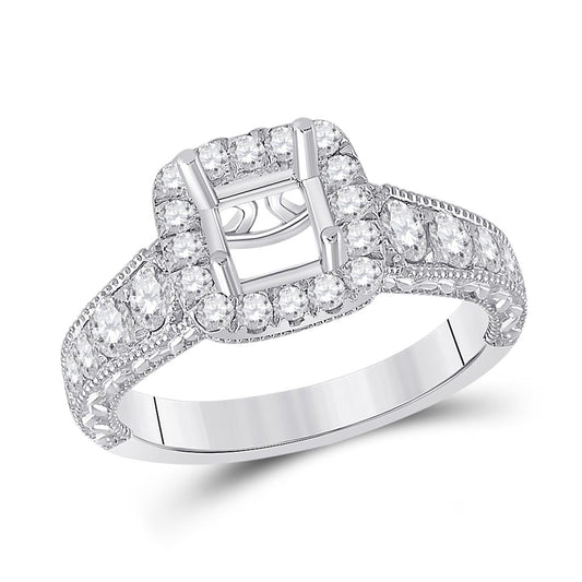 7/8CTW-Diamond SM  1/20CT SAPPHIRE  BRIDAL RING