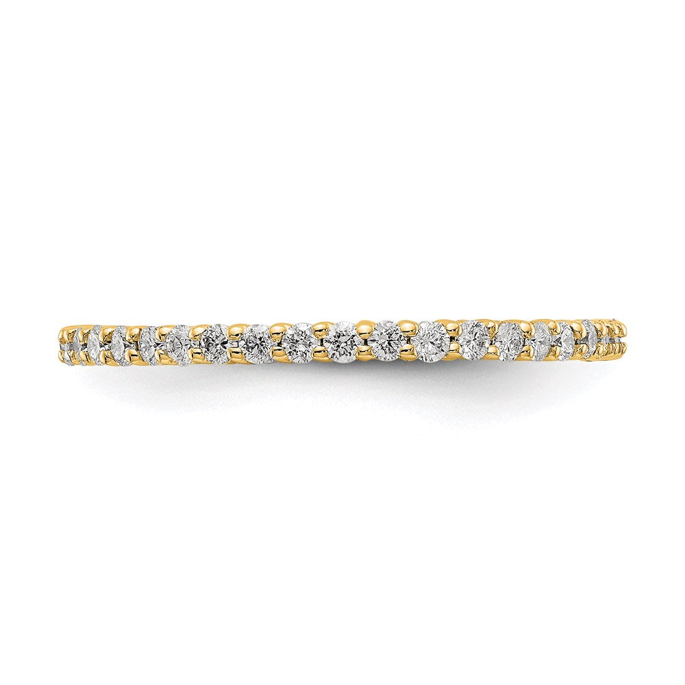 1/2ct Natural Diamond Wedding Ring Womens Stackable Eternity Band 14k Yellow Gold