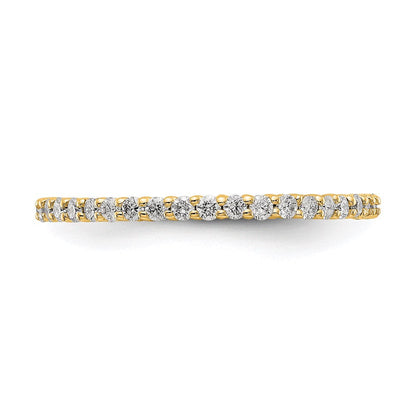 1/2ct Natural Diamond Wedding Ring Womens Stackable Eternity Band 14k Yellow Gold