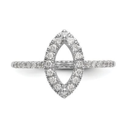 1/3 Ct. Natural Marquise Cut Diamond Semi-mount Engagement Ring in 14K White Gold