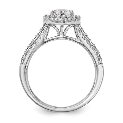 14kw Marquise Halo Engagement Simulated Diamond Ring
