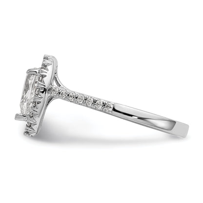 14KW 1/2 CT HALO SEMI FOR 1 1/5 PEAR CTR