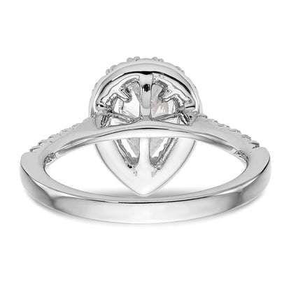 14KW 1/2 CT HALO SEMI FOR 1 1/5 PEAR CTR