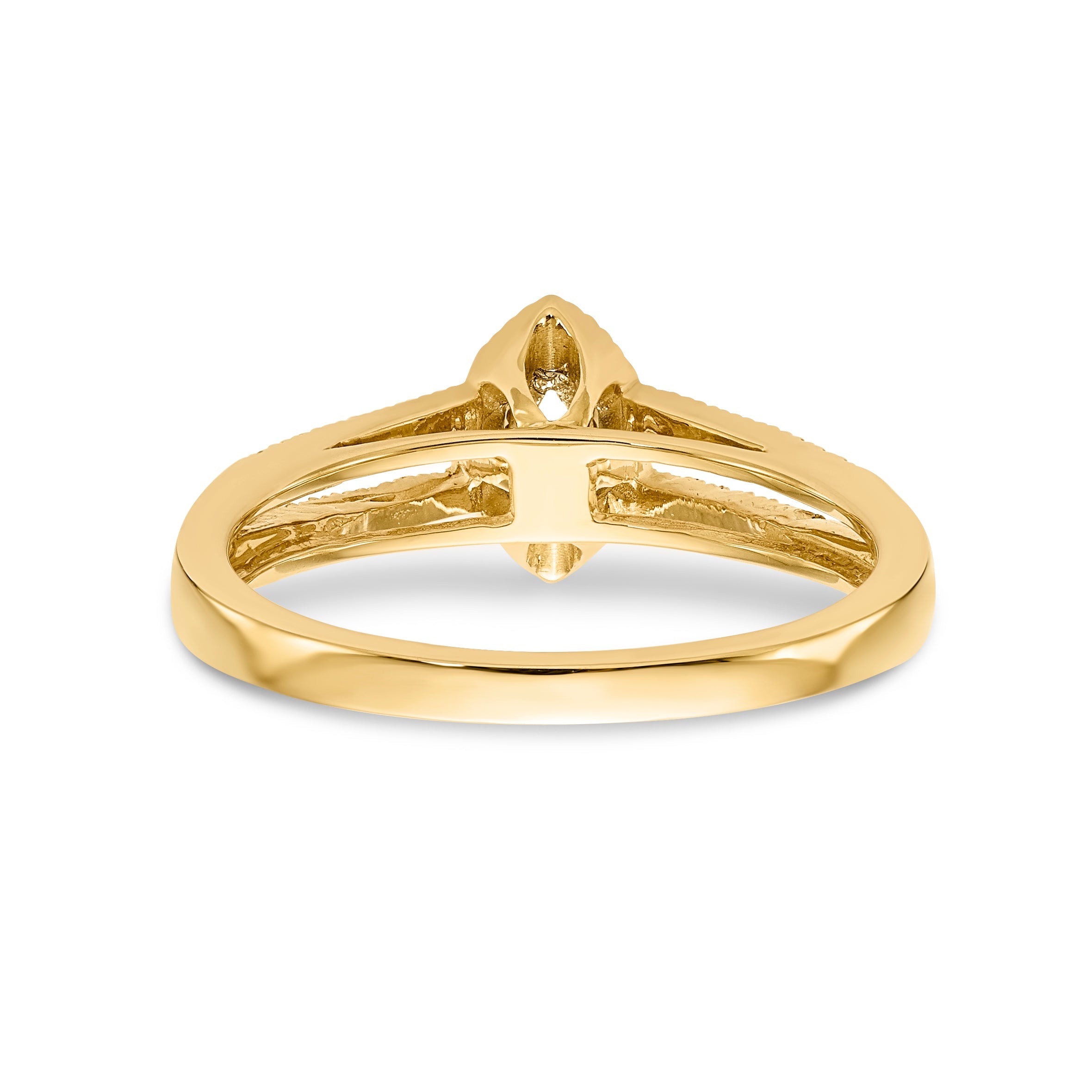 14K White Gold Diamond Marquise CZ Halo Engagement Ring