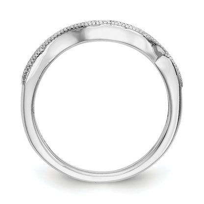 14kw Diamond Contoured Wedding Band