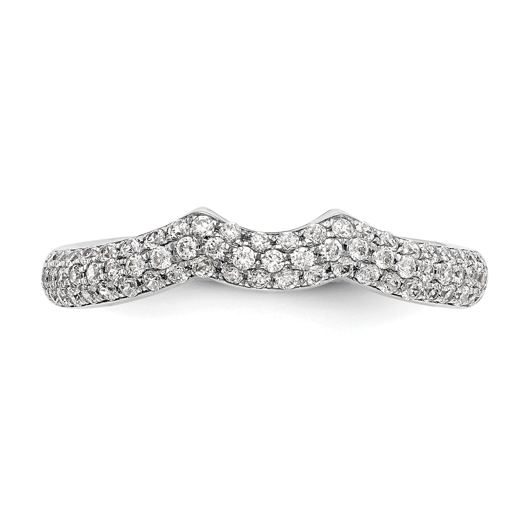 14kw Diamond Contoured Wedding Band