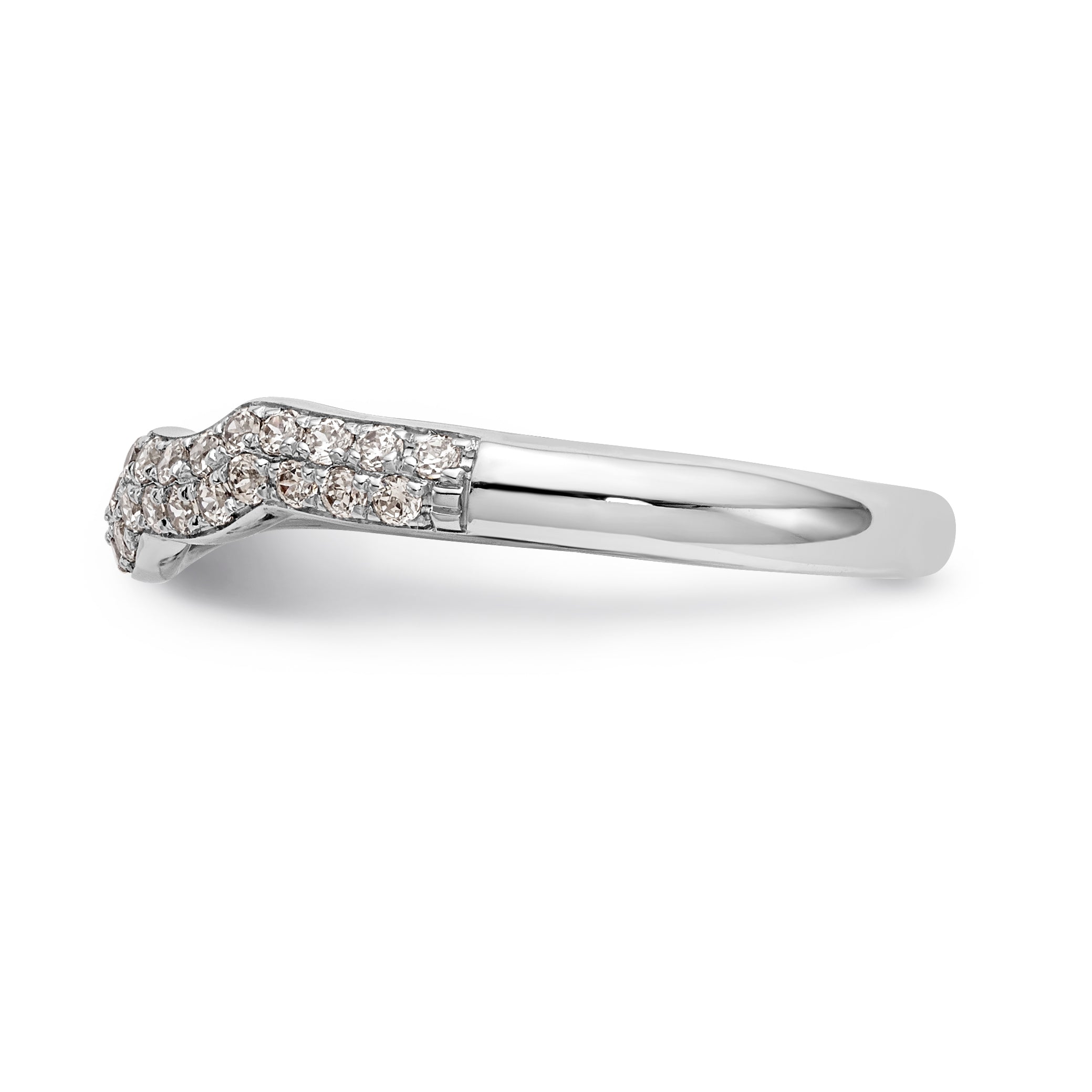 14kw Diamond Contoured Wedding Band