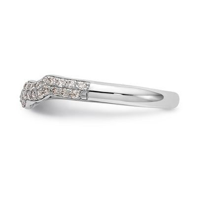 14kw Diamond Contoured Wedding Band