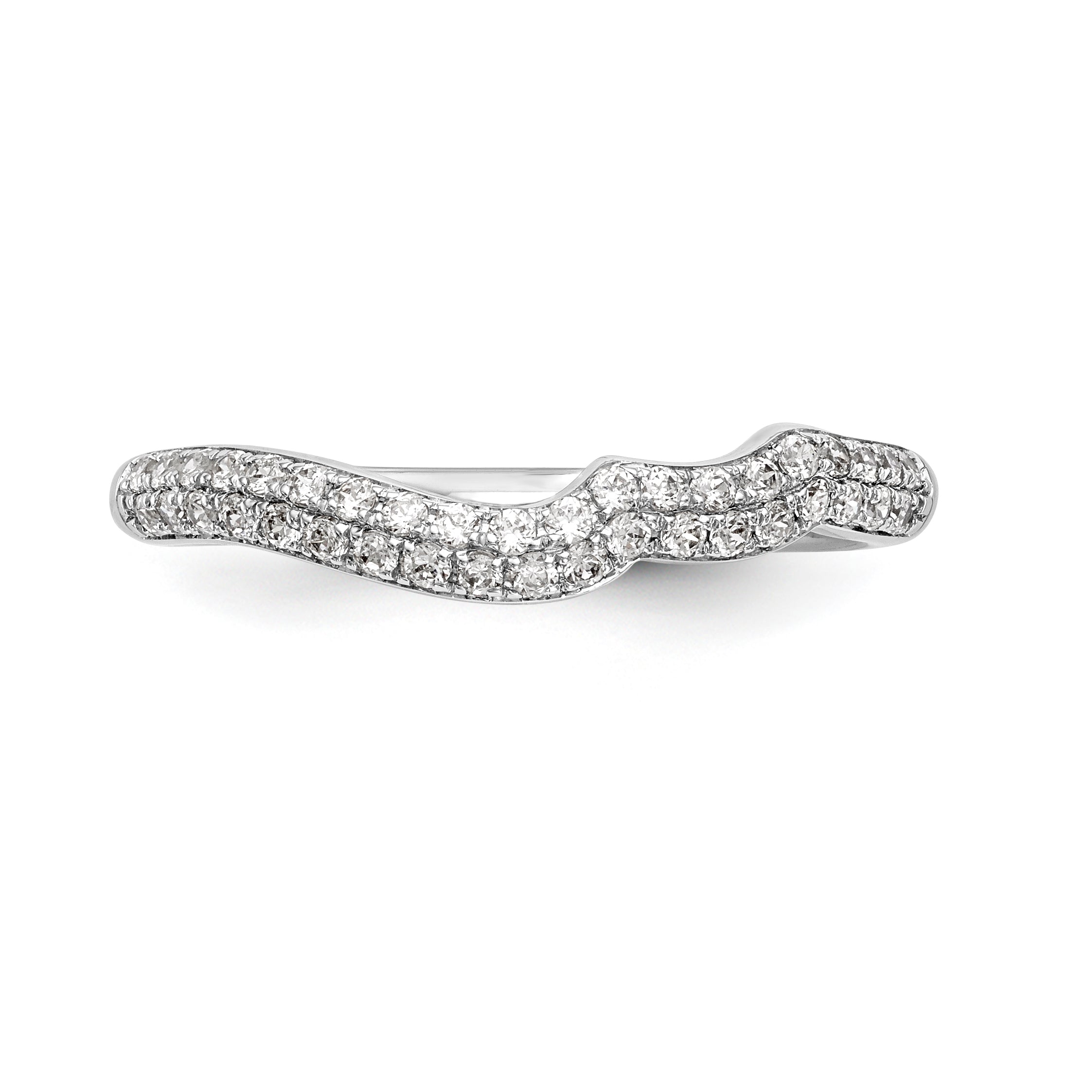 14kw Diamond Contoured Wedding Band