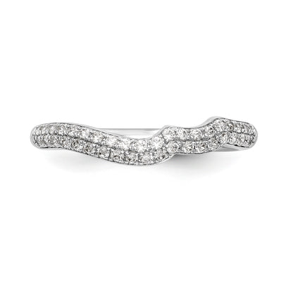 14kw Diamond Contoured Wedding Band
