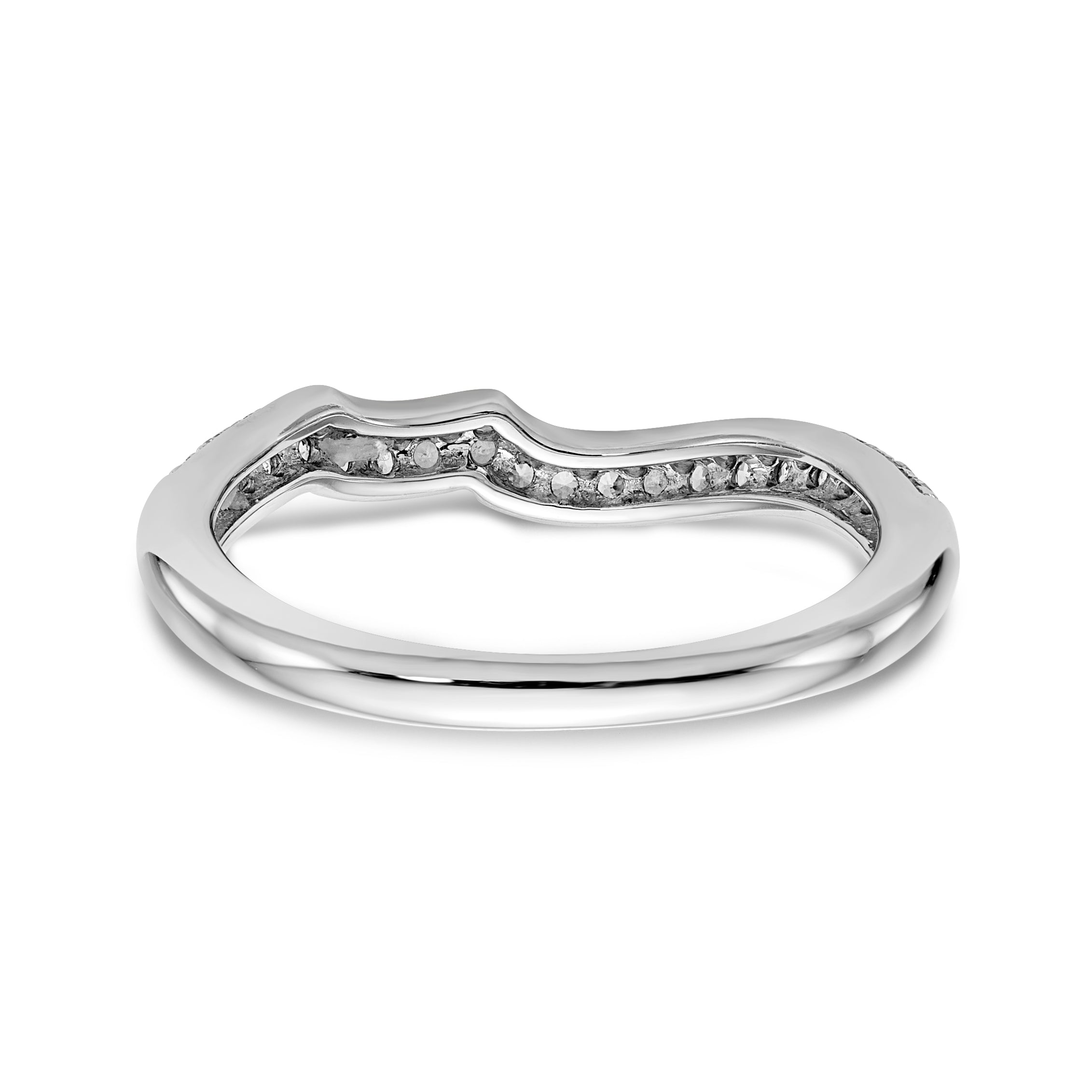 14kw Diamond Contoured Wedding Band