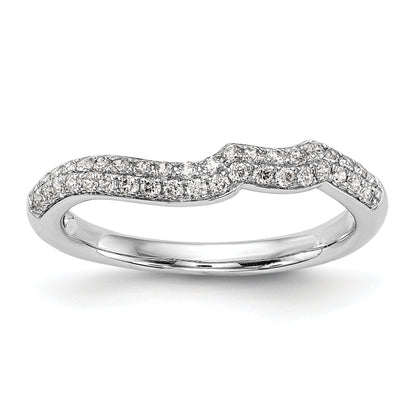 14kw Diamond Contoured Wedding Band