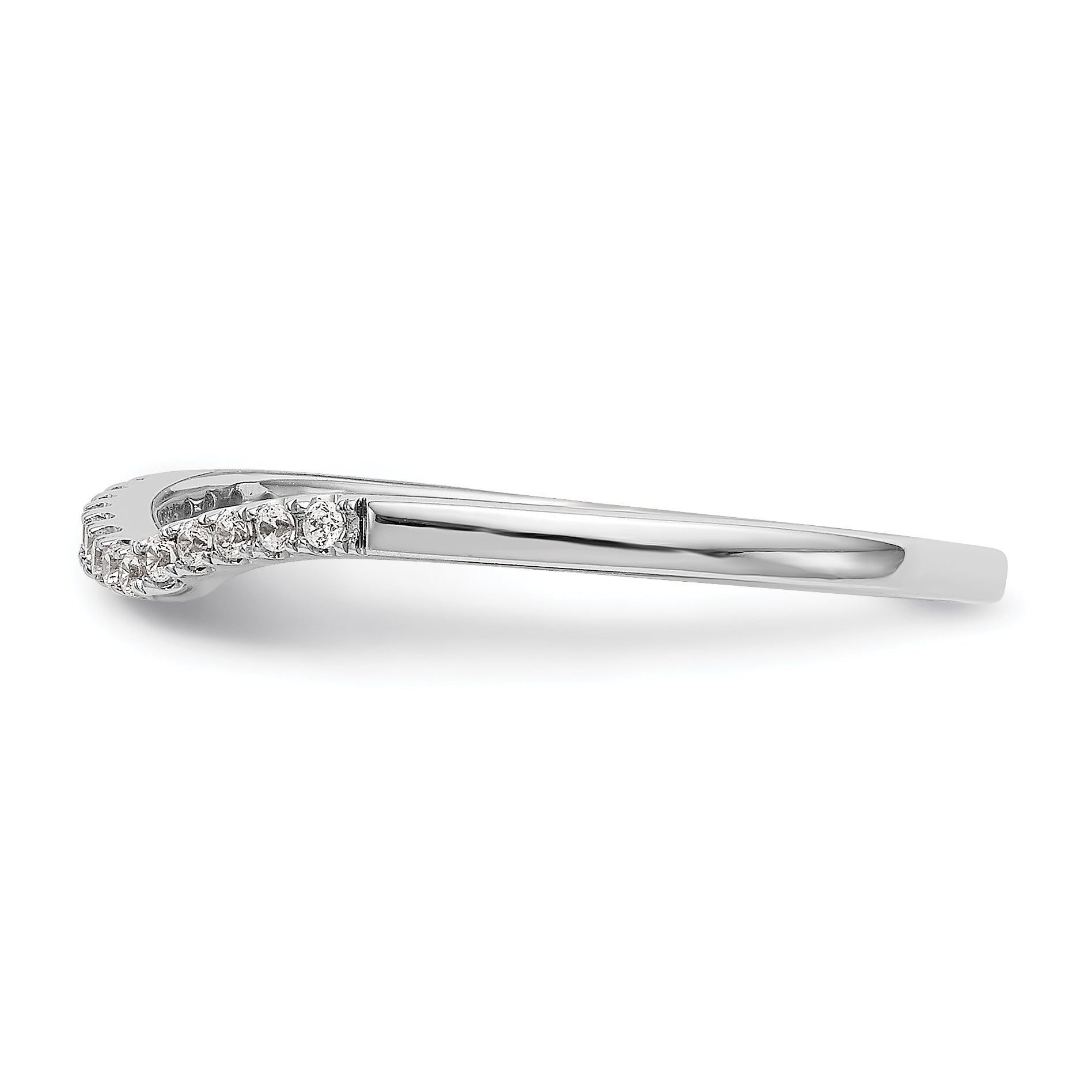 14kw Diamond Contoured Wedding Band