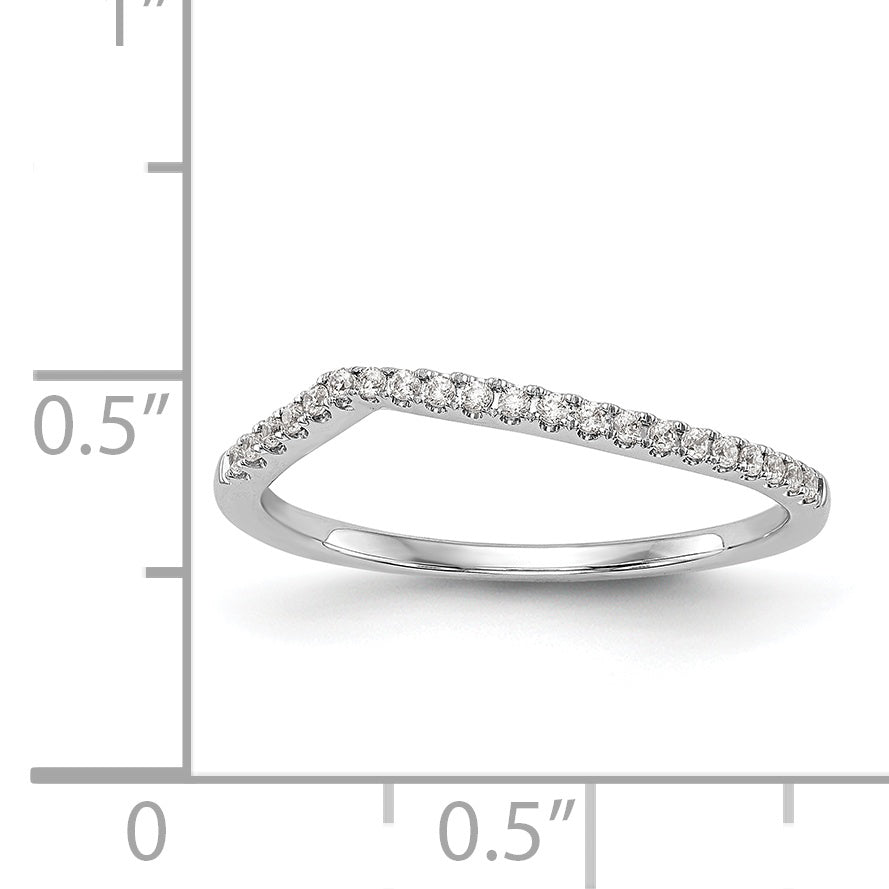 14kw Diamond Contoured Wedding Band