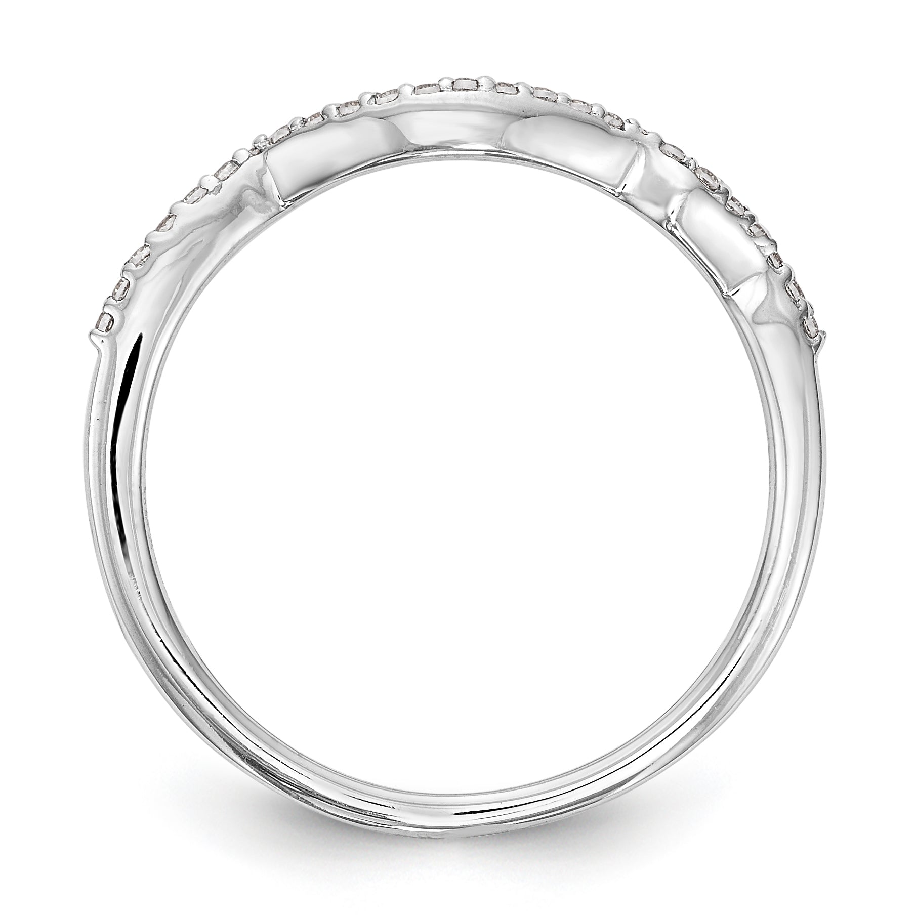 14kw Diamond Contoured Wedding Band