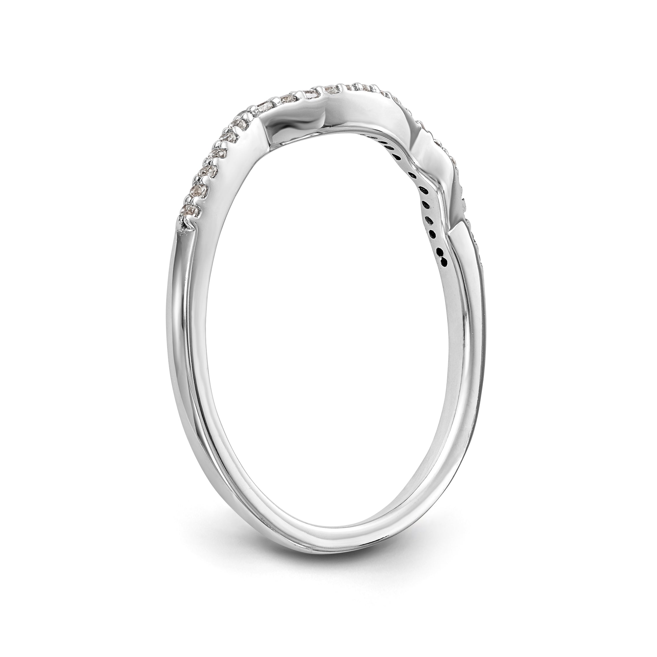 14kw Diamond Contoured Wedding Band