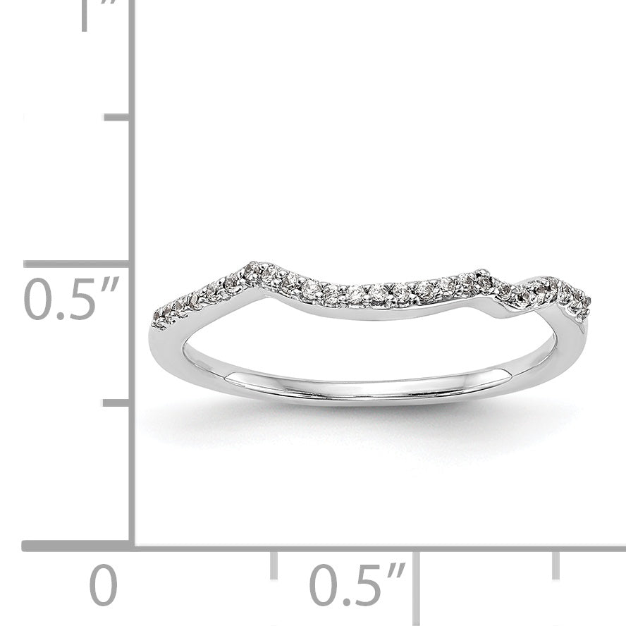 14kw Diamond Contoured Wedding Band