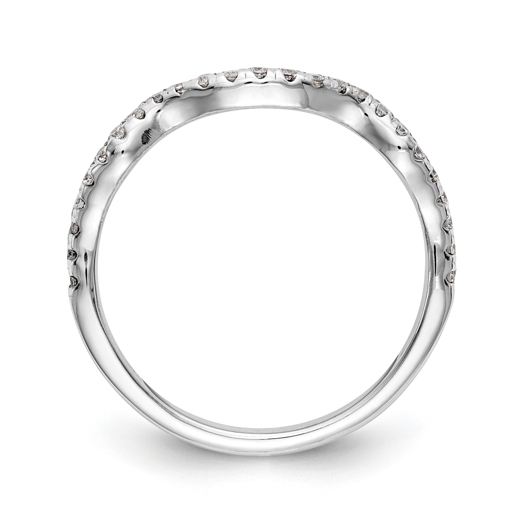14kw Diamond Contoured Wedding Band